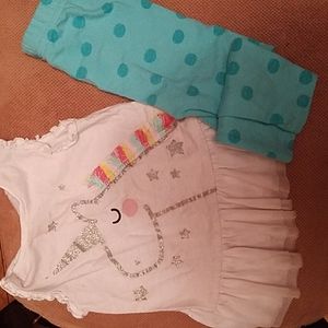 gerber 12 mo girl unicorn outfit